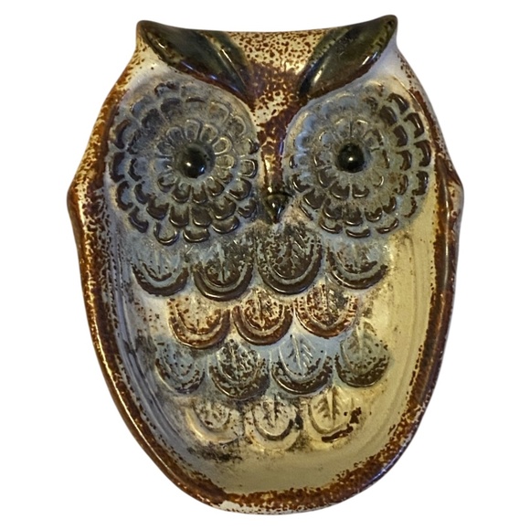 Vintage stoneware hand painted soap & sponge dish, trinket dish, - Picture 1 of 15